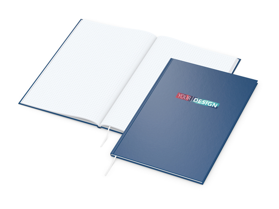 Notizbuch Memo-Book Umfang klein Hardcover matt-farbig, DIN A4, Lineatur Punktraster
