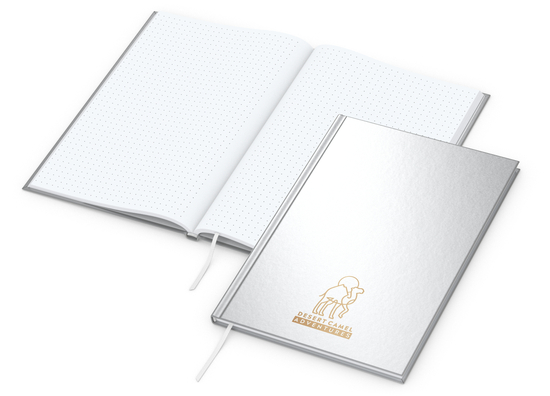 Notizbuch Memo-Book Umfang klein Hardcover matt-farbig, DIN A5, Lineatur Punktraster