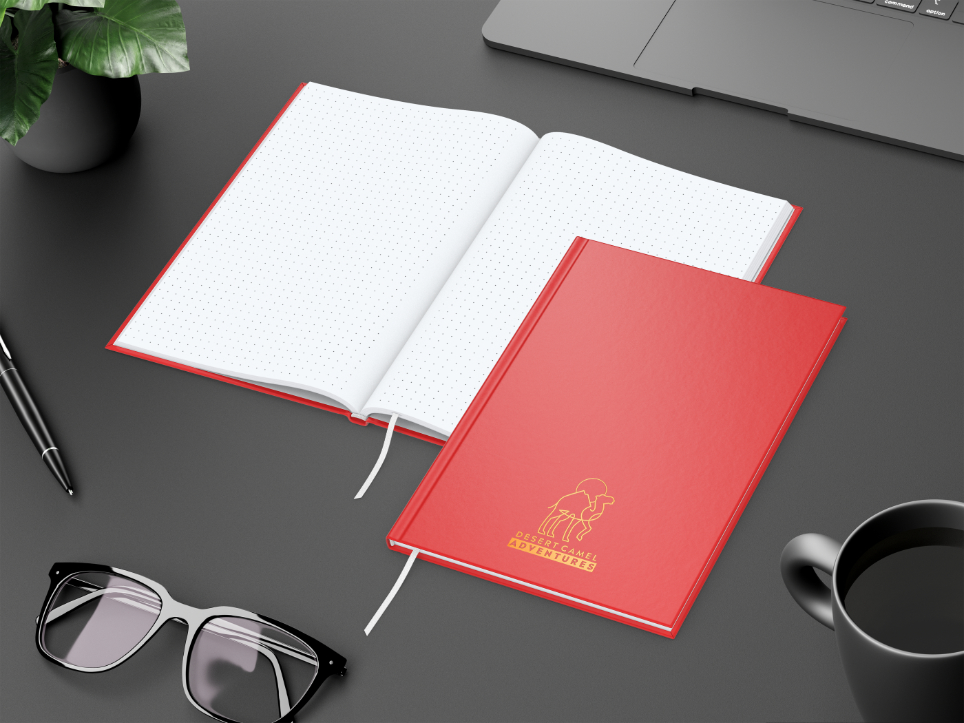 Notizbuch Memo-Book Umfang klein Hardcover matt-farbig, DIN A5, Lineatur Punktraster