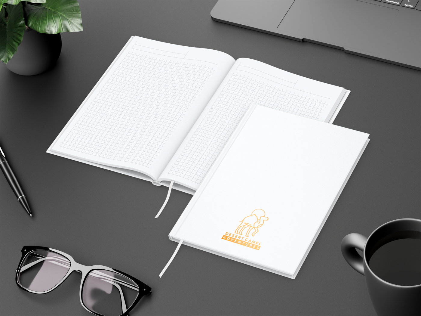 Notizbuch Memo-Book Umfang klein Hardcover matt-farbig, DIN A5, Lineatur Winkelkaro