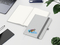Notizbuch Ocean-Book RECYCLING rPET-Hardcover farbig A5, Lineatur Punktraster, Material-Infoblatt ja