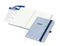 Notizbuch Ocean-Book RECYCLING rPET-Hardcover farbig A5, Lineatur Winkelkaro, Material-Infoblatt ja