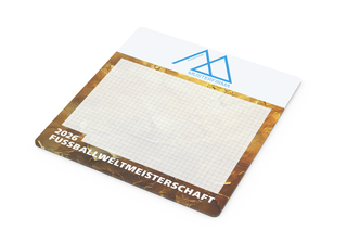 WM-Haftnotiz-Mousepad Motiv Fußball-WM 2026, WM-Motiv Pokalgold