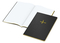 Notizbuch Tablet-Book Farbschnitt Naturkarton-Softcover schwarz, Papierformat/Lineatur DIN A4 / Punktraster, Farbschnitt/Logodruck gelb/gelb