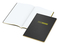 Notizbuch Tablet-Book Farbschnitt Naturkarton-Softcover schwarz, Papierformat/Lineatur DIN A4 / Punktraster, Farbschnitt/Logodruck gelb/gelb