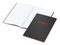 Notizbuch Tablet-Book Farbschnitt Naturkarton-Softcover schwarz, Papierformat/Lineatur DIN A4 / Punktraster, Farbschnitt/Logodruck rot/rot