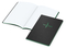 Notizbuch Tablet-Book Farbschnitt Naturkarton-Softcover schwarz, Papierformat/Lineatur DIN A5 / Punktraster, Farbschnitt/Logodruck grün/grün
