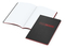 Notizbuch Tablet-Book Farbschnitt Naturkarton-Softcover schwarz, Papierformat/Lineatur DIN A5 / Punktraster, Farbschnitt/Logodruck rot/rot