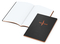Notizbuch Tablet-Book Farbschnitt Naturkarton-Softcover schwarz, Papierformat/Lineatur DIN A5 / Punktraster, Farbschnitt/Logodruck orange/orange