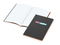 Notizbuch Tablet-Book Farbschnitt Naturkarton-Softcover schwarz, Papierformat/Lineatur DIN A5 / Punktraster, Farbschnitt/Logodruck orange/4farbig