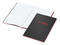 Notizbuch Tablet-Book Farbschnitt Naturkarton-Softcover schwarz, Papierformat/Lineatur DIN A4 / Winkelkaro, Farbschnitt/Logodruck rot/rot