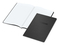 Notizbuch Tablet-Book Farbschnitt Naturkarton-Softcover schwarz, Papierformat/Lineatur DIN A4 / Winkelkaro, Farbschnitt/Logodruck schwarz/schwarz