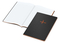 Notizbuch Tablet-Book Farbschnitt Naturkarton-Softcover schwarz, Papierformat/Lineatur DIN A4 / Winkelkaro, Farbschnitt/Logodruck orange/orange