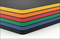 Notizbuch Tablet-Book Farbschnitt Naturkarton-Softcover schwarz, Papierformat/Lineatur DIN A4 / Winkelkaro, Farbschnitt/Logodruck schwarz/4farbig