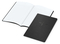 Notizbuch Tablet-Book Farbschnitt Naturkarton-Softcover schwarz, Papierformat/Lineatur DIN A5 / Winkelkaro, Farbschnitt/Logodruck schwarz/schwarz