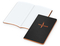 Notizbuch Tablet-Book Farbschnitt Naturkarton-Softcover schwarz, Papierformat/Lineatur 94 × 152 mm / Winkelkaro, Farbschnitt/Logodruck orange/orange