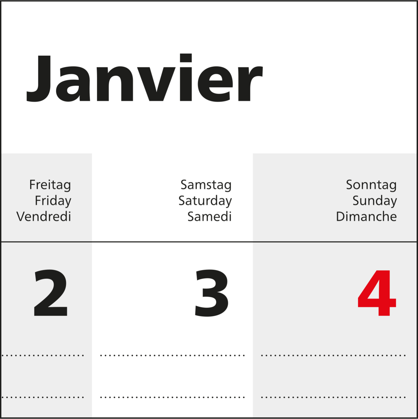 1-Monatskalender Einblatt Solo 1 EXPRESS