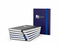 Notizbuch Visco-Book Buchleinen-Hardcover farbig A5, Papierfarbe/Lineatur Hochweiß/Winkelkaro, Blindprägung inkl.
