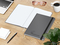 Notizbuch Hardcover Smart-Book Gummiband breit, DIN A4, Siebdruck-Digital inkl.