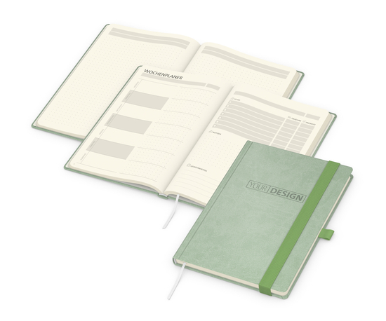 Notizbuch Hardcover orgaLine Mainbook Wochenplaner To-dos Prioritäten Ideen, Papierfarbe Cremefarben