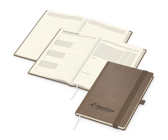 Notizbuch Hardcover orgaLine Mainbook Wochenplaner To-dos Prioritäten Ideen, Papierfarbe Cremefarben