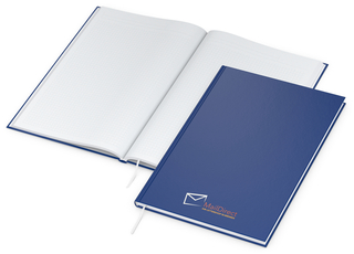 Notizbuch Note-Book Ecken spitz Hardcover matt-farbig, DIN A4, Lineatur Winkelkaro