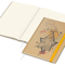 Notizbuch Match-Book Naturpapier-Hardcover individuell bedruckt, DIN A4, Papierfarbe/Lineatur Cremefarben/Punktraster, Einband-Papierfarbe Braun