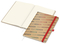 Notizbuch Match-Book Naturpapier-Hardcover individuell bedruckt, DIN A4, Papierfarbe/Lineatur Cremefarben/Punktraster, Einband-Papierfarbe Braun
