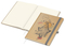 Notizbuch Match-Book Naturpapier-Hardcover individuell bedruckt, DIN A4, Papierfarbe/Lineatur Cremefarben/Punktraster, Einband-Papierfarbe Braun