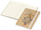 Notizbuch Match-Book Naturpapier-Hardcover individuell bedruckt, DIN A4, Papierfarbe/Lineatur Cremefarben/Winkelkaro, Einband-Papierfarbe Braun