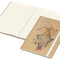 Notizbuch Match-Book Naturpapier-Hardcover individuell bedruckt, DIN A4, Papierfarbe/Lineatur Cremefarben/Winkelkaro, Einband-Papierfarbe Braun