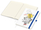 Notizbuch Match-Book Naturpapier-Hardcover individuell bedruckt, DIN A4, Papierfarbe/Lineatur Cremefarben/Winkelkaro, Einband-Papierfarbe Weiß