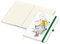 Notizbuch Match-Book Naturpapier-Hardcover individuell bedruckt, DIN A4, Papierfarbe/Lineatur Cremefarben/Winkelkaro, Einband-Papierfarbe Weiß