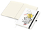 Notizbuch Match-Book Naturpapier-Hardcover individuell bedruckt, DIN A4, Papierfarbe/Lineatur Cremefarben/Winkelkaro, Einband-Papierfarbe Weiß