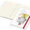 Notizbuch Match-Book Naturpapier-Hardcover individuell bedruckt, DIN A4, Papierfarbe/Lineatur Cremefarben/Winkelkaro, Einband-Papierfarbe Weiß