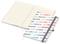 Notizbuch Match-Book Naturpapier-Hardcover individuell bedruckt, DIN A4, Papierfarbe/Lineatur Cremefarben/Winkelkaro, Einband-Papierfarbe Weiß