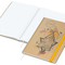 Notizbuch Match-Book Naturpapier-Hardcover individuell bedruckt, DIN A4, Papierfarbe/Lineatur Hochweiß/Punktraster, Einband-Papierfarbe Braun