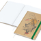 Notizbuch Match-Book Naturpapier-Hardcover individuell bedruckt, DIN A4, Papierfarbe/Lineatur Hochweiß/Punktraster, Einband-Papierfarbe Braun