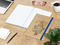 Notizbuch Match-Book Naturpapier-Hardcover individuell bedruckt, DIN A4, Papierfarbe/Lineatur Hochweiß/Punktraster, Einband-Papierfarbe Braun