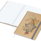 Notizbuch Match-Book Naturpapier-Hardcover individuell bedruckt, DIN A4, Papierfarbe/Lineatur Hochweiß/Punktraster, Einband-Papierfarbe Braun