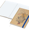 Notizbuch Match-Book Naturpapier-Hardcover individuell bedruckt, DIN A4, Papierfarbe/Lineatur Hochweiß/Winkelkaro, Einband-Papierfarbe Braun