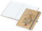 Notizbuch Match-Book Naturpapier-Hardcover individuell bedruckt, DIN A4, Papierfarbe/Lineatur Hochweiß/Winkelkaro, Einband-Papierfarbe Braun