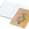 Notizbuch Match-Book Naturpapier-Hardcover individuell bedruckt, DIN A4, Papierfarbe/Lineatur Hochweiß/Winkelkaro, Einband-Papierfarbe Braun