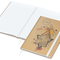 Notizbuch Match-Book Naturpapier-Hardcover individuell bedruckt, DIN A4, Papierfarbe/Lineatur Hochweiß/Winkelkaro, Einband-Papierfarbe Braun