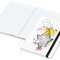 Notizbuch Match-Book Naturpapier-Hardcover individuell bedruckt, DIN A4, Papierfarbe/Lineatur Hochweiß/Winkelkaro, Einband-Papierfarbe Weiß