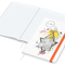 Notizbuch Match-Book Naturpapier-Hardcover individuell bedruckt, DIN A4, Papierfarbe/Lineatur Hochweiß/Winkelkaro, Einband-Papierfarbe Weiß