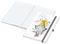 Notizbuch Match-Book Naturpapier-Hardcover individuell bedruckt, DIN A4, Papierfarbe/Lineatur Hochweiß/Winkelkaro, Einband-Papierfarbe Weiß