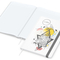 Notizbuch Match-Book Naturpapier-Hardcover individuell bedruckt, DIN A4, Papierfarbe/Lineatur Hochweiß/Winkelkaro, Einband-Papierfarbe Weiß