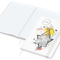 Notizbuch Match-Book Naturpapier-Hardcover individuell bedruckt, DIN A4, Papierfarbe/Lineatur Hochweiß/Winkelkaro, Einband-Papierfarbe Weiß