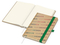 Notizbuch Match-Book Naturpapier-Hardcover individuell bedruckt, DIN A5, Papierfarbe/Lineatur Cremefarben/Punktraster, Einband-Papierfarbe Braun